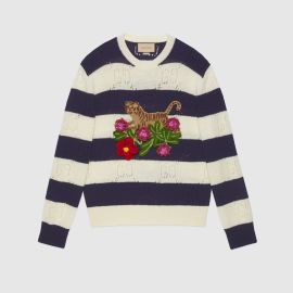 Gucci Tiger wool sweater with embroidery at Gucci